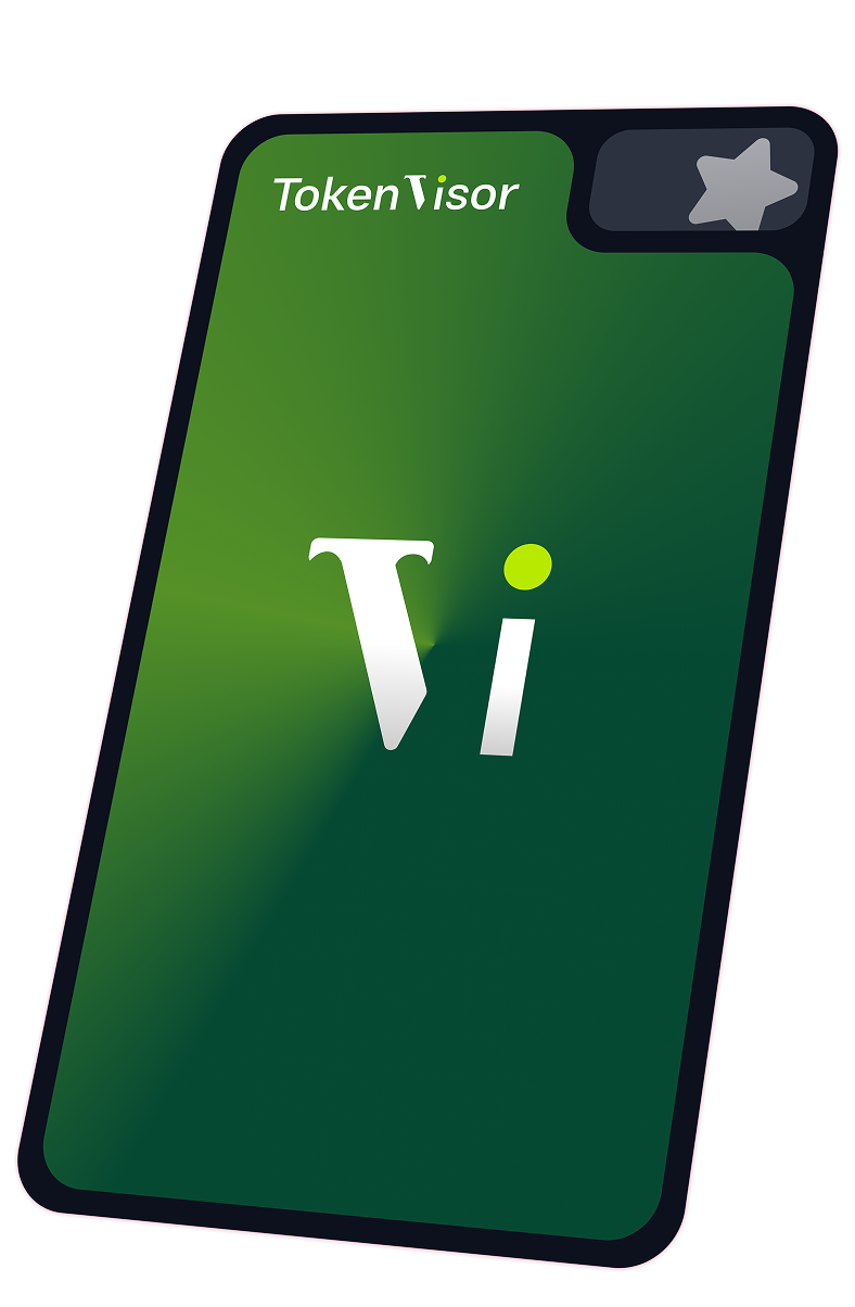 token logo on mobile screen